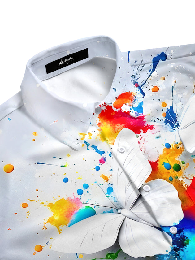 men's tie-dye shirt side view