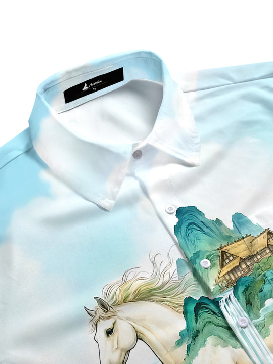 men's short sleeve shirt side view