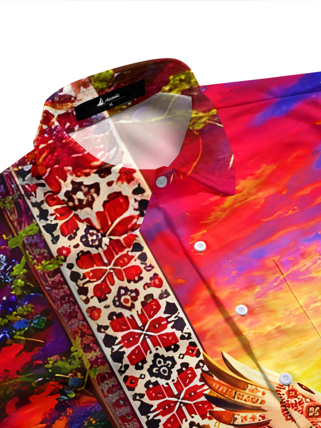 men's tropical shirt side view