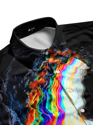 men's tie-dye shirt side view