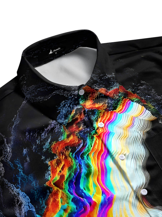 men's tie-dye shirt side view