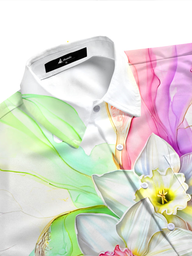 men's botanical shirt side view