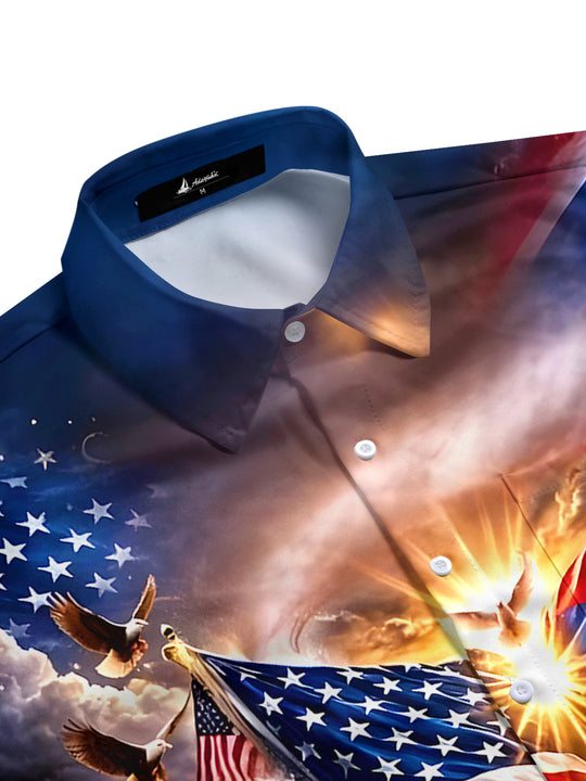 men's tropical shirt side view