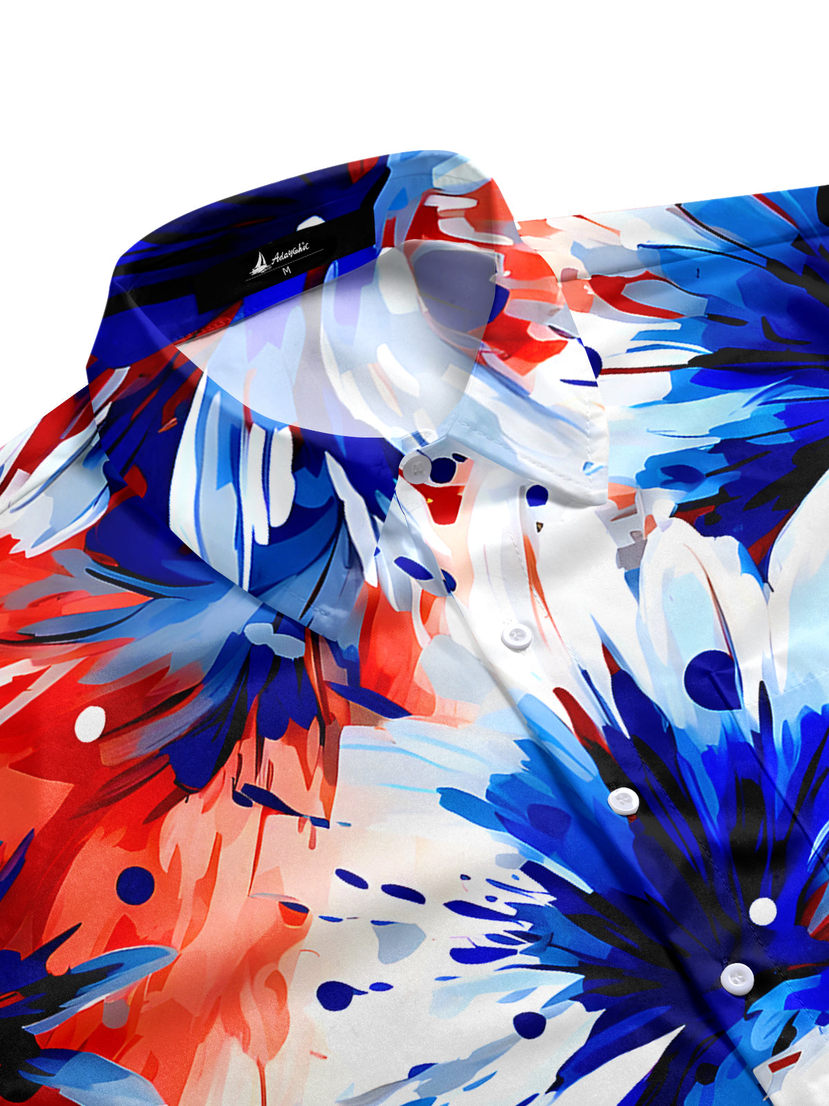 Floral Men's Pocket Short Sleeve Shirts