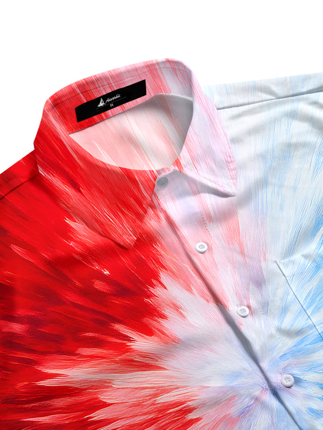 men's tie-dye shirt side view