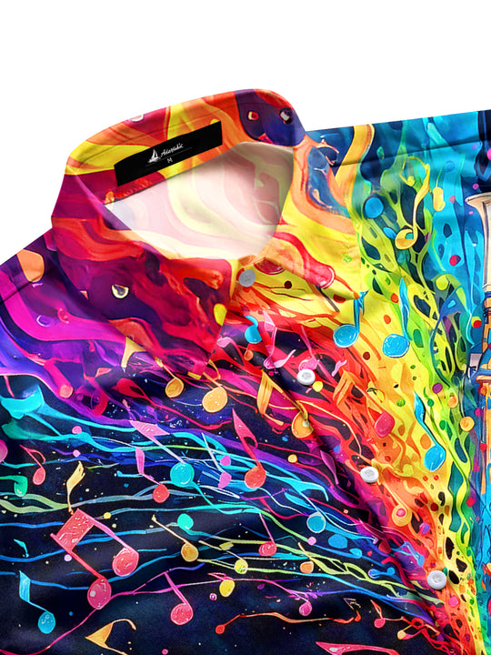men's tie-dye shirt side view