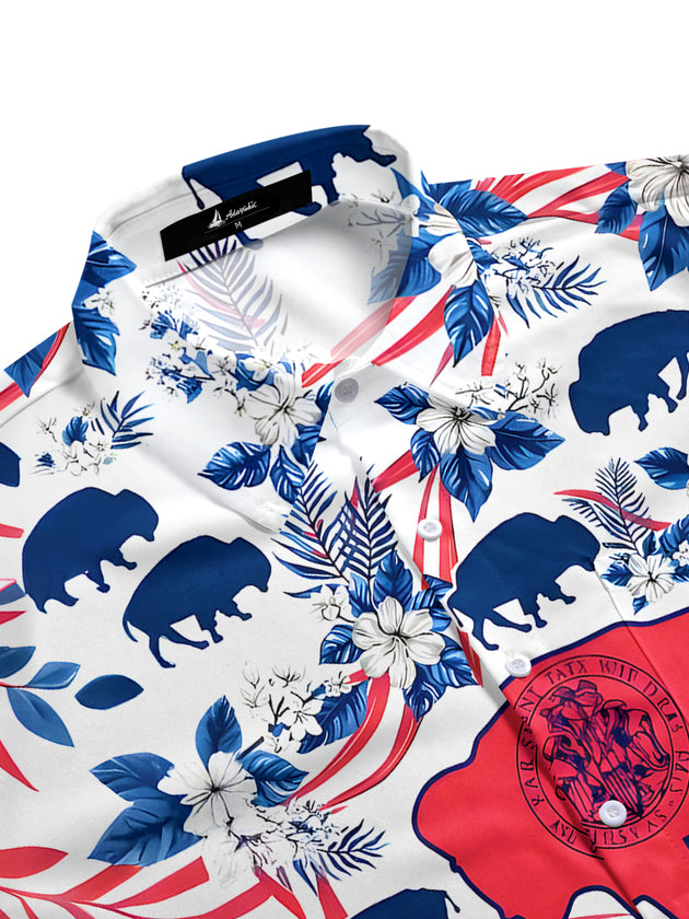 men's botanical shirt side view