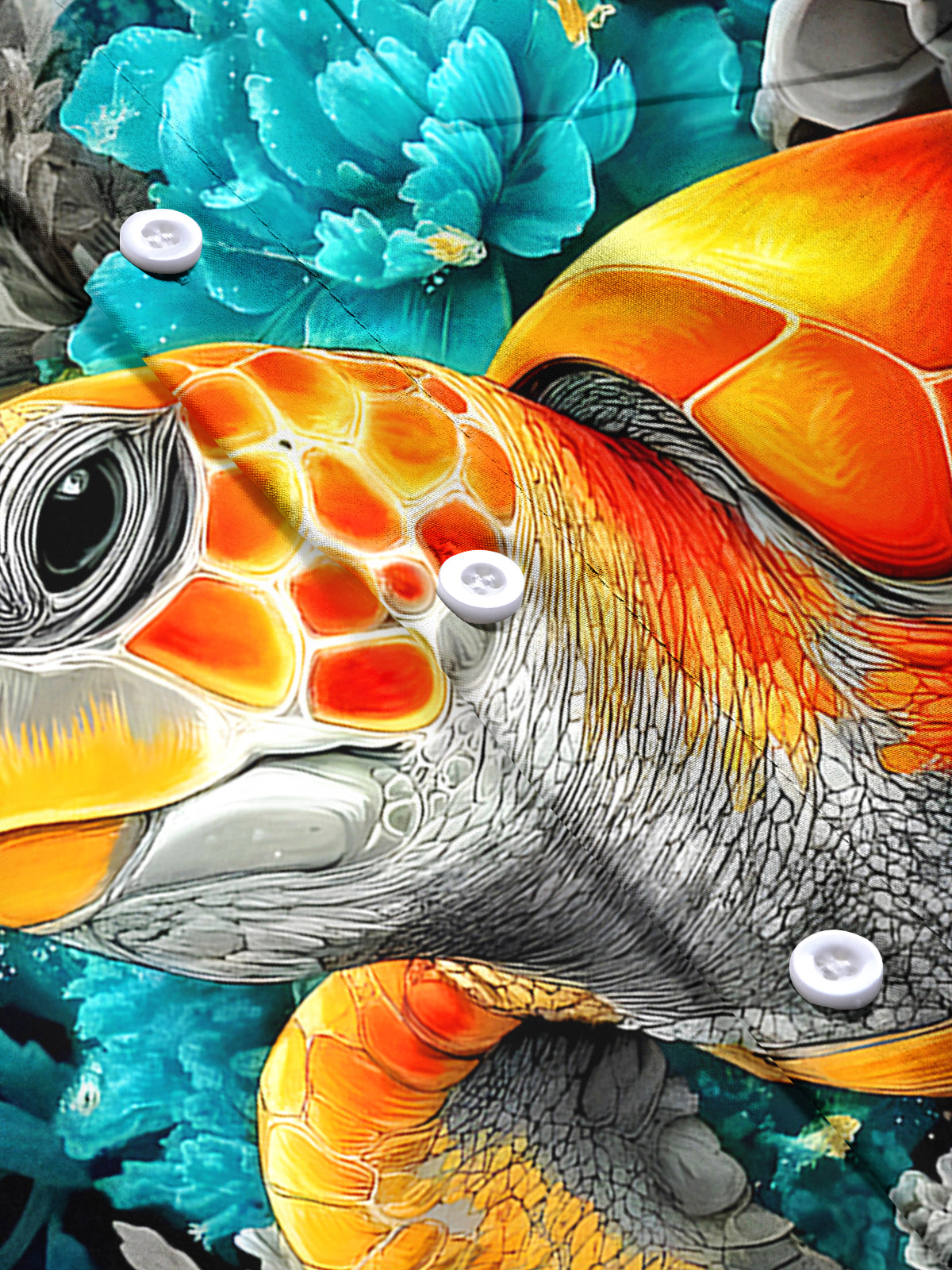 Hawaiian Turtle Men's Pocket Short Sleeve Shirts