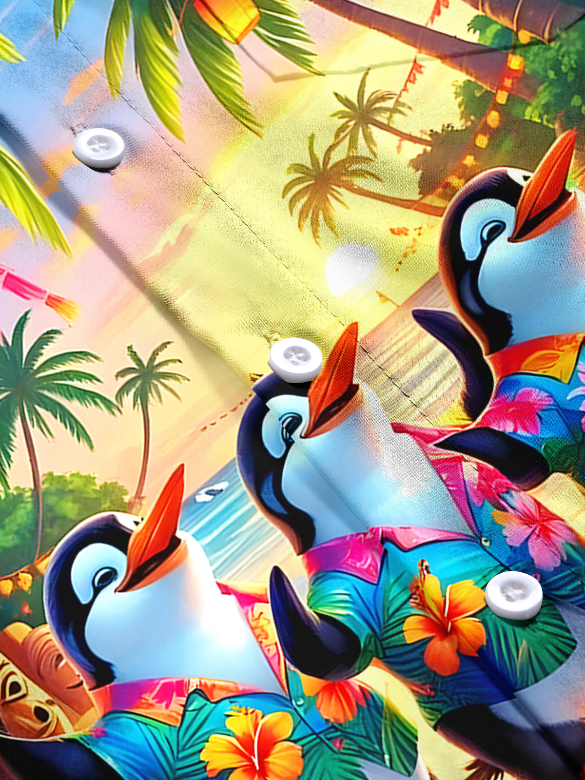 Hawaiian Penguin Men's Pocket Short Sleeve Shirts