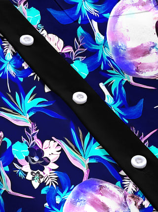 men's Hawaiian short sleeve flat lay shirt