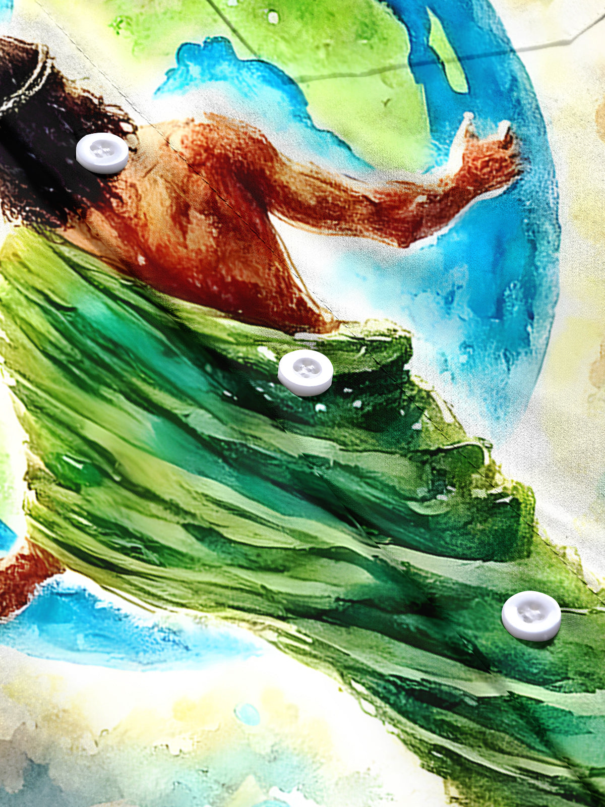 Jesus Earth Men's Pocket Short Sleeve Shirts