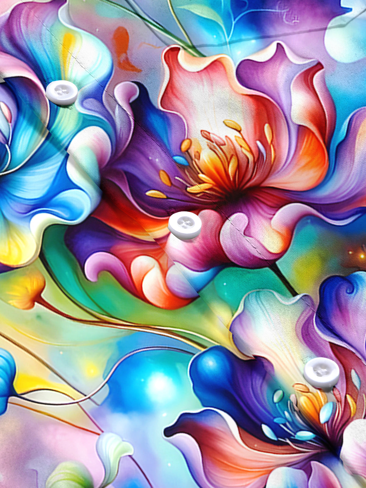 Floral Men's Pocket Short Sleeve Shirts