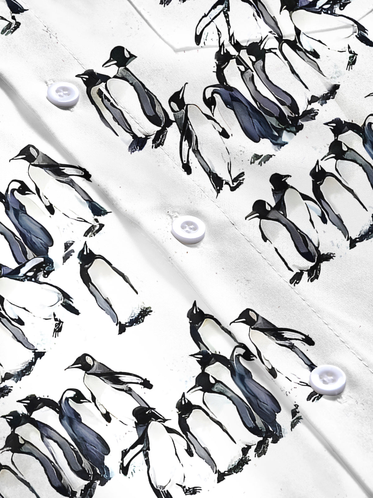 men's printed short sleeve flat lay shirt