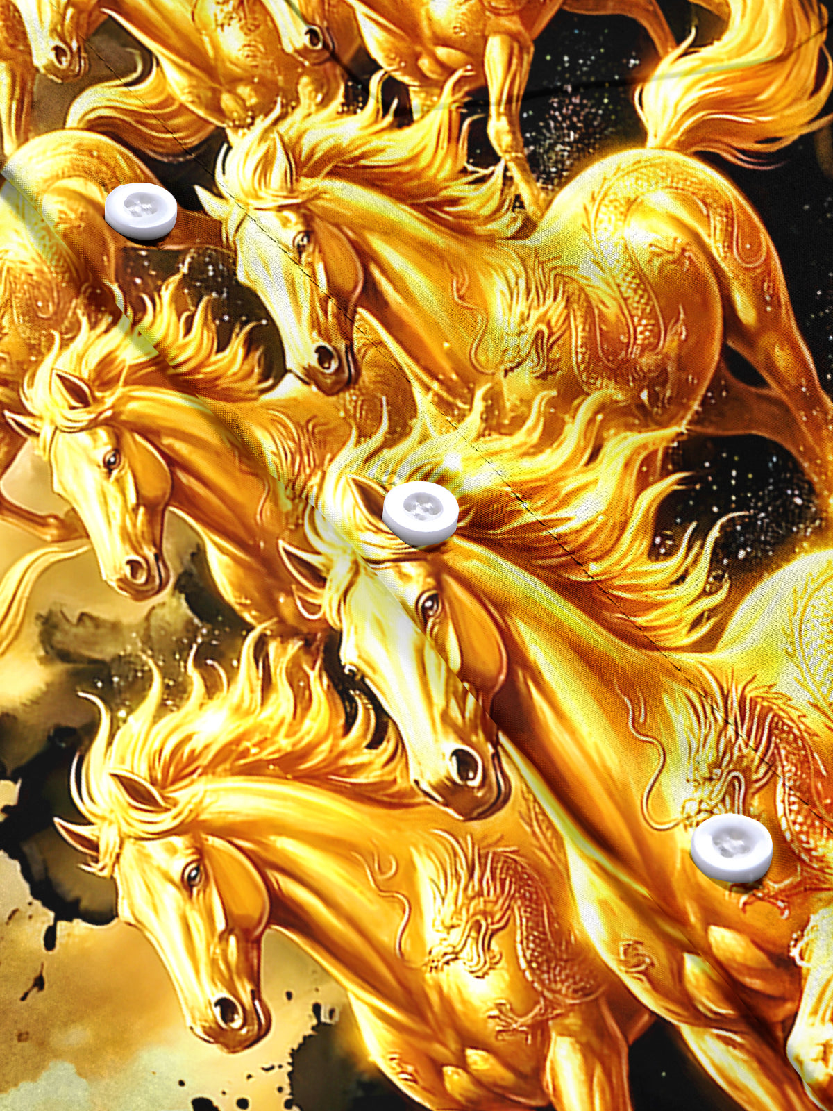 Horses Men's Pocket Short Sleeve Shirts