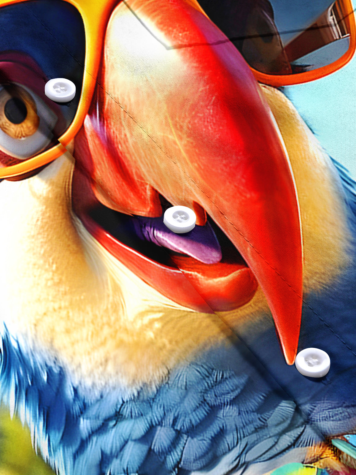 Hawaiian Parrot Men's Pocket Short Sleeve Shirts