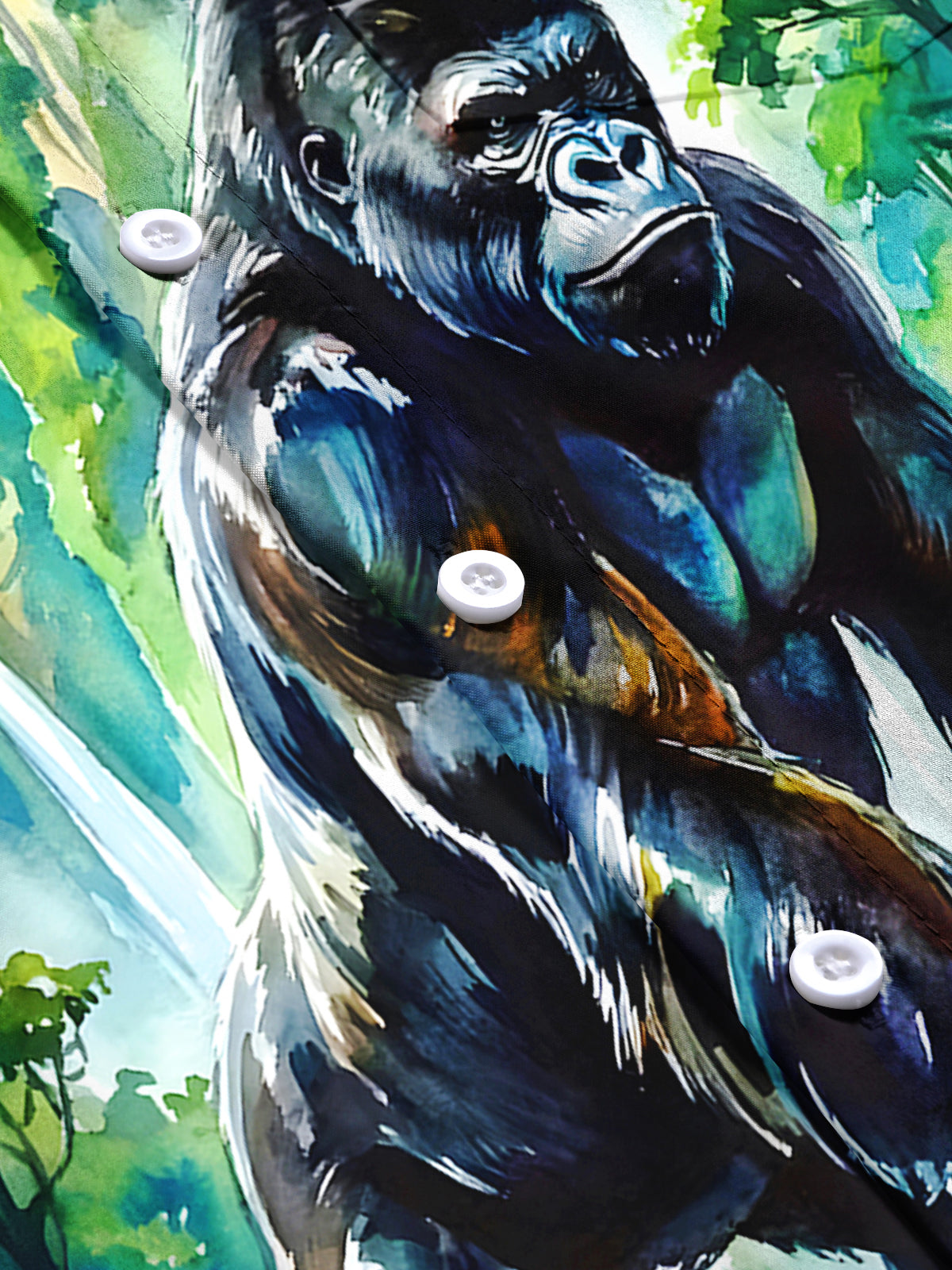 Chimpanzee Forest Men's Pocket Short Sleeve Shirts