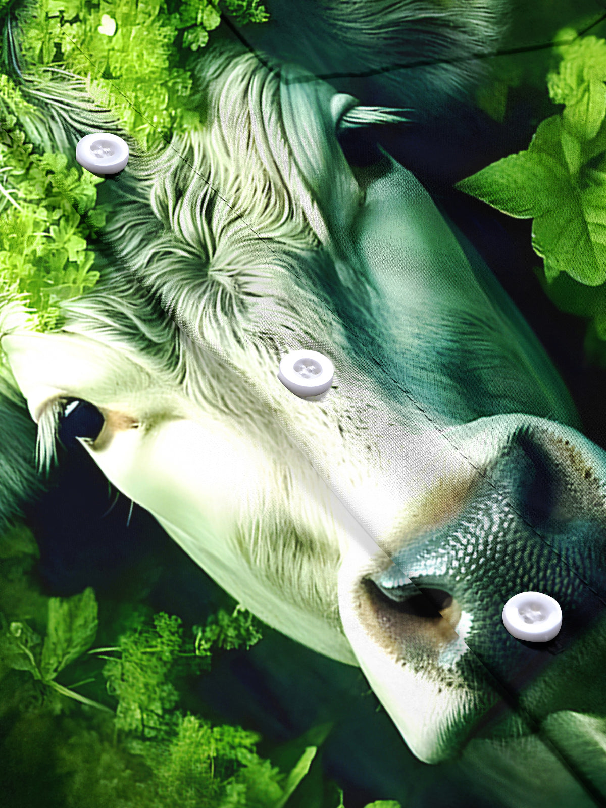 Cow Men's Pocket Short Sleeve Shirts