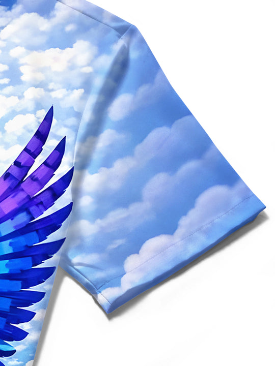 men's Hawaiian shirt close-up short sleeve