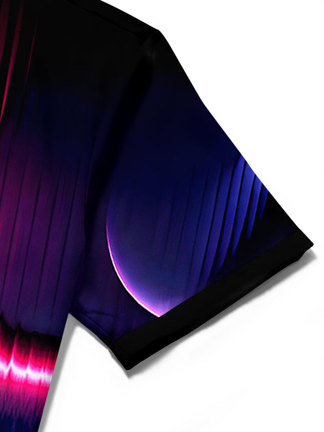 men's tie dye shirt close-up short sleeve