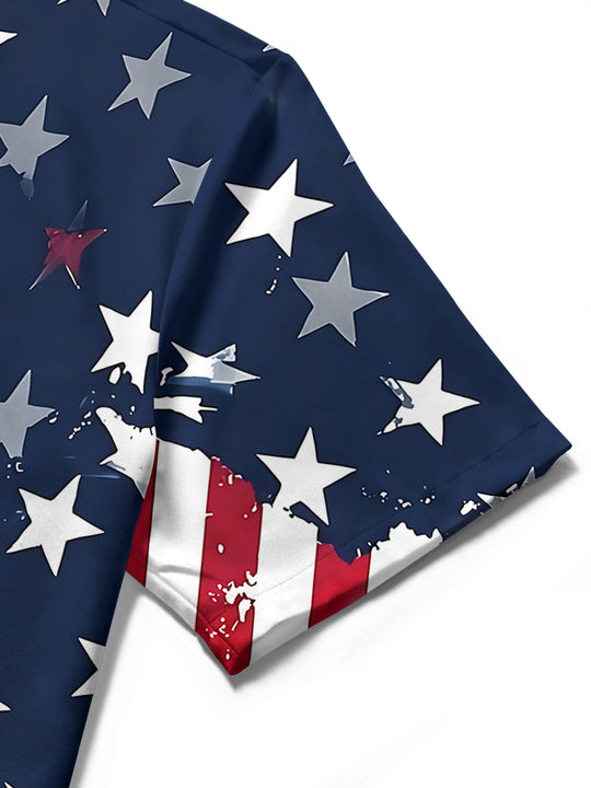 Independence American Flag Women's Short Sleeve Shirts