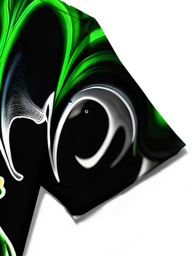 Skull Beer Abstract Men's Pocket Short Sleeve Shirts