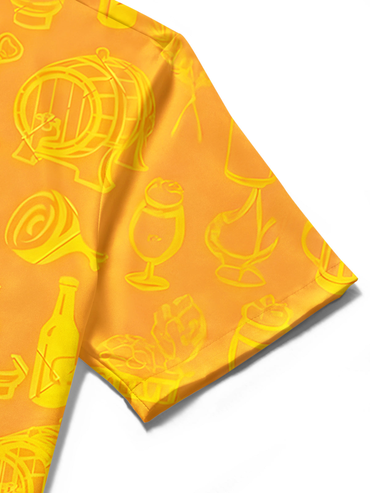 Hawaiian Beer Men's Pocket Short Sleeve Shirts