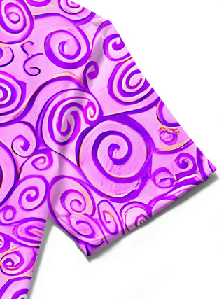 men's printed shirt close-up short sleeve