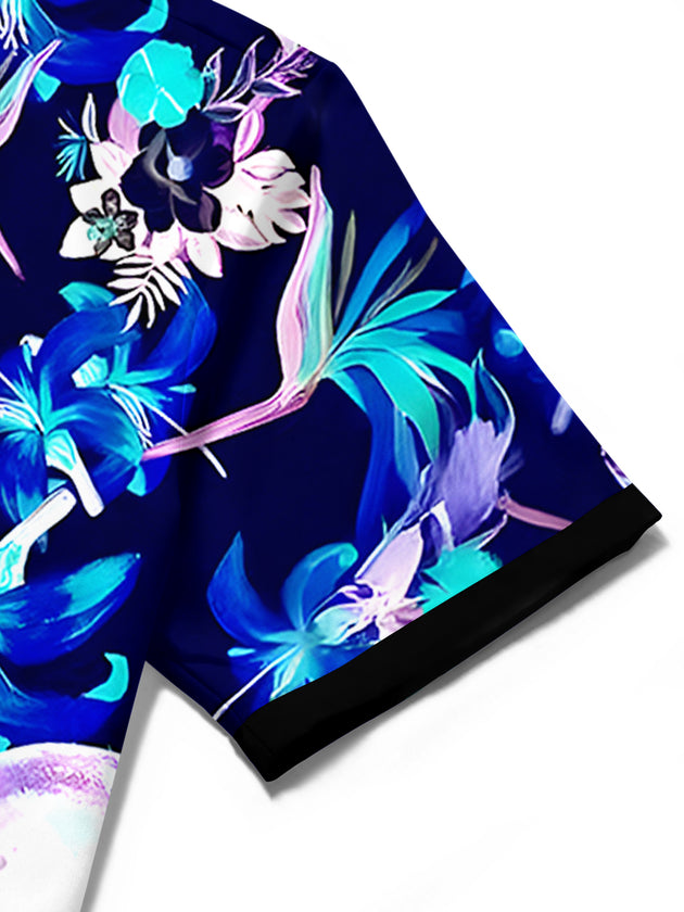 men's Hawaiian shirt close-up short sleeve