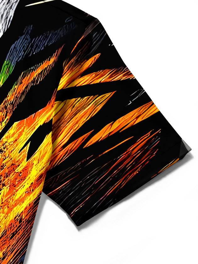 men's Hawaiian shirt close-up short sleeve