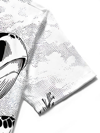 men's Hawaiian shirt close-up short sleeve