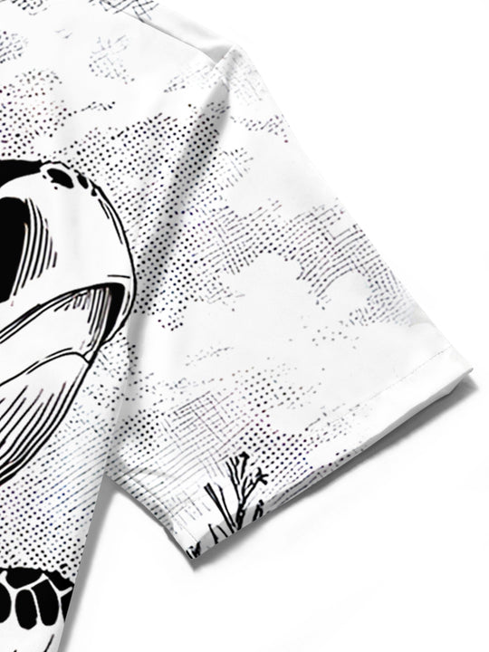men's Hawaiian shirt close-up short sleeve