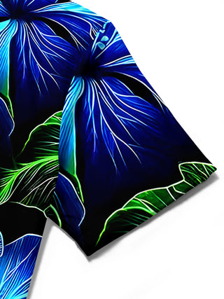 men's Hawaiian shirt close-up short sleeve