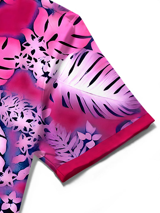 men's printed shirt close-up short sleeve