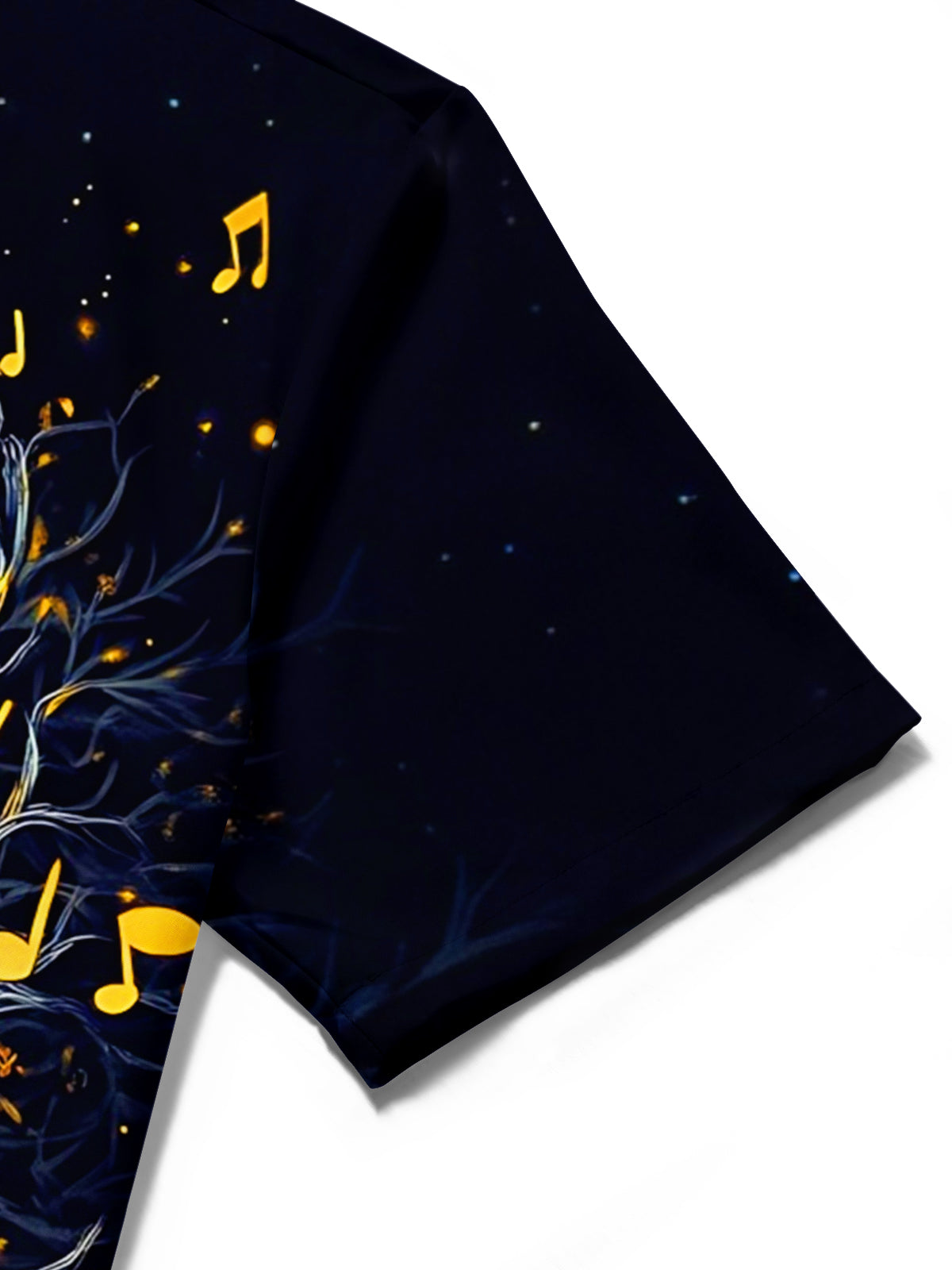 Adaychic Men's Graphic Saxophone Tree Print Short Sleeve Shirt with Chest Pocket