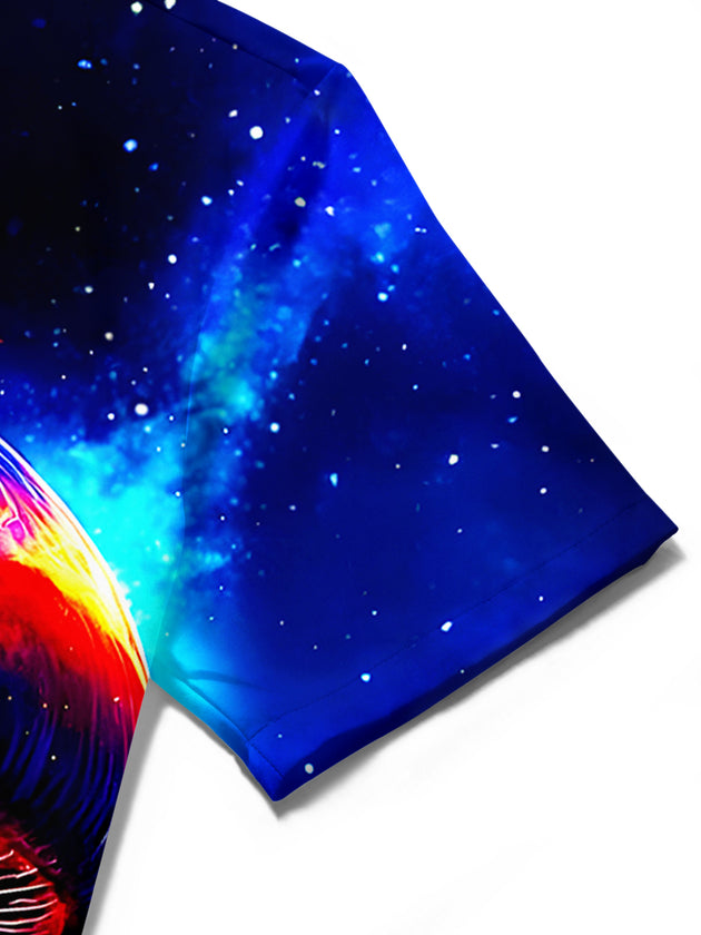 men's Hawaiian shirt close-up short sleeve
