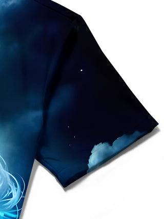 men's Hawaiian shirt close-up short sleeve