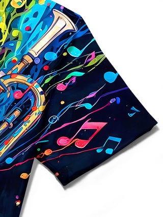 men's tie dye shirt close-up short sleeve