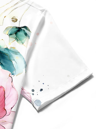 men's Hawaiian shirt close-up short sleeve