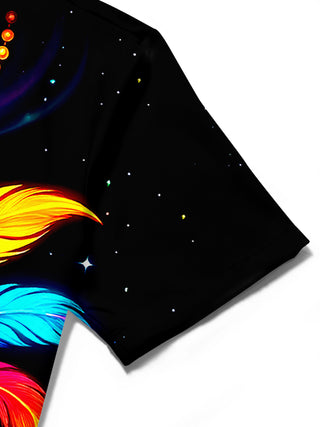 men's tie dye shirt close-up short sleeve