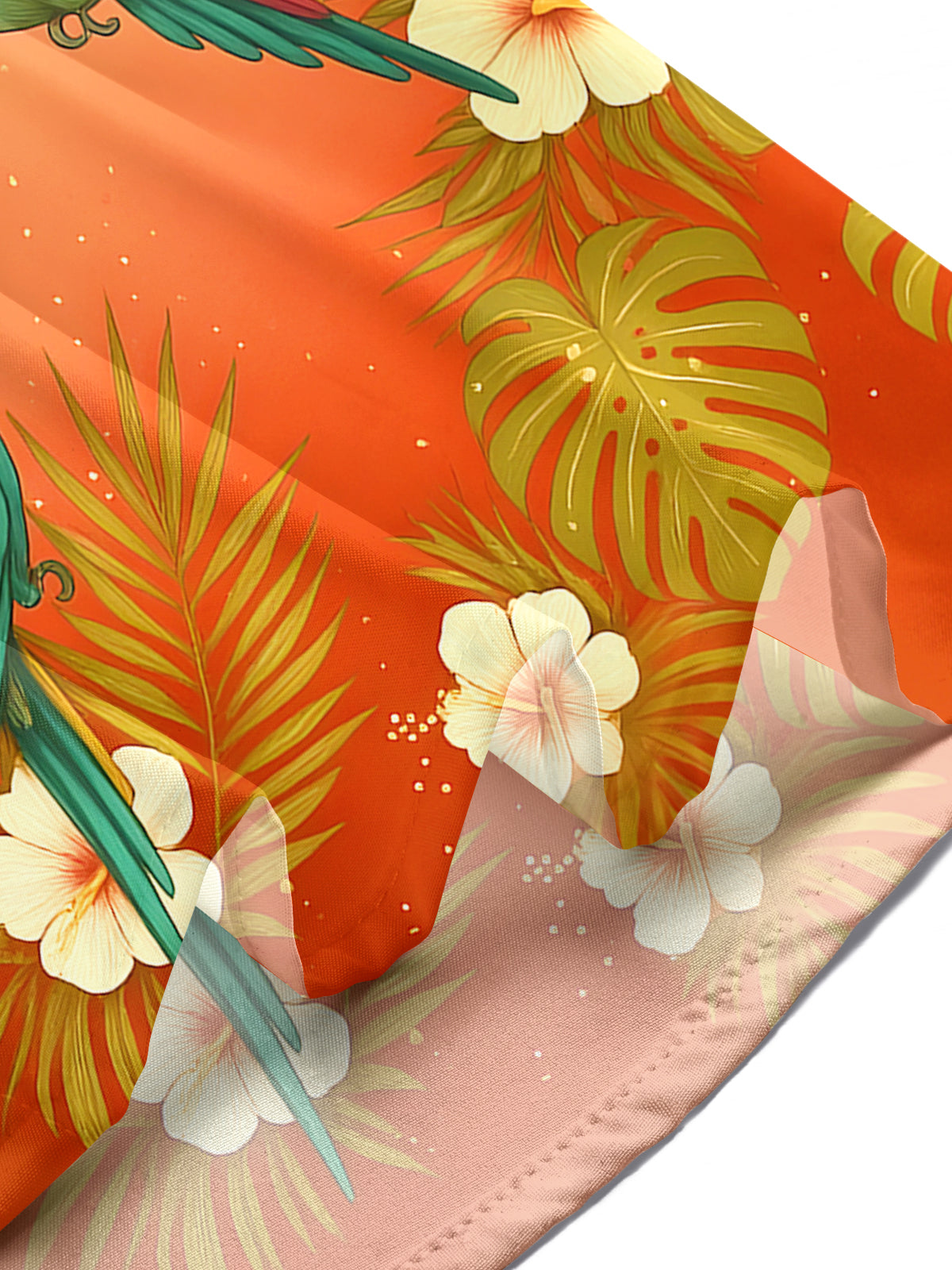 Parrot Floral Men's Pocket Short Sleeve Shirts