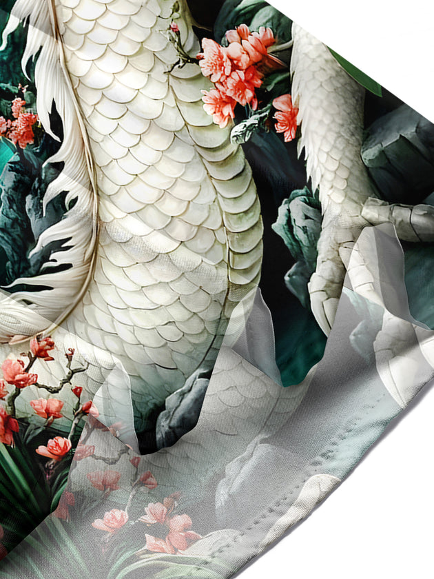 men's dragon print shirt summer vacation