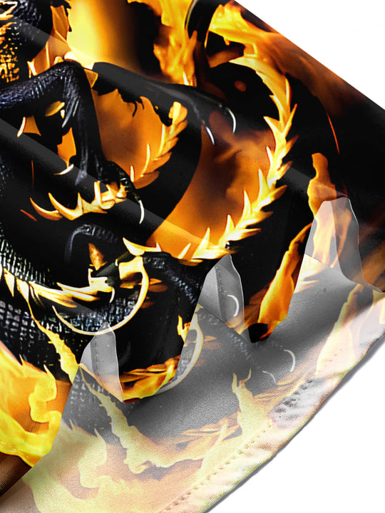 men's dragon print shirt summer vacation