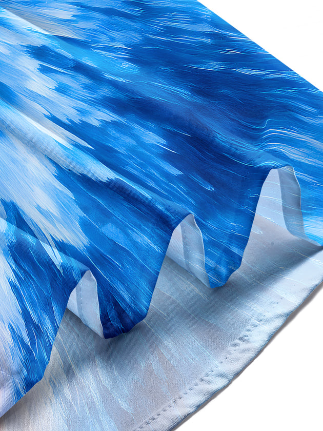 men's tie dye shirt close-up short sleeve