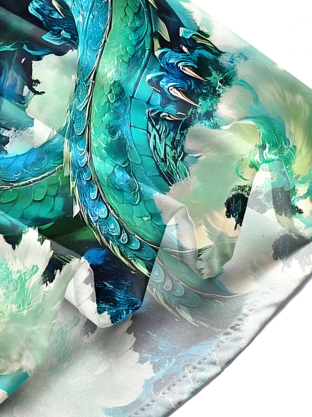 men's dragon print shirt summer vacation