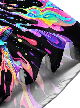 Men's tie dye short sleeve shirt lifestyle front view