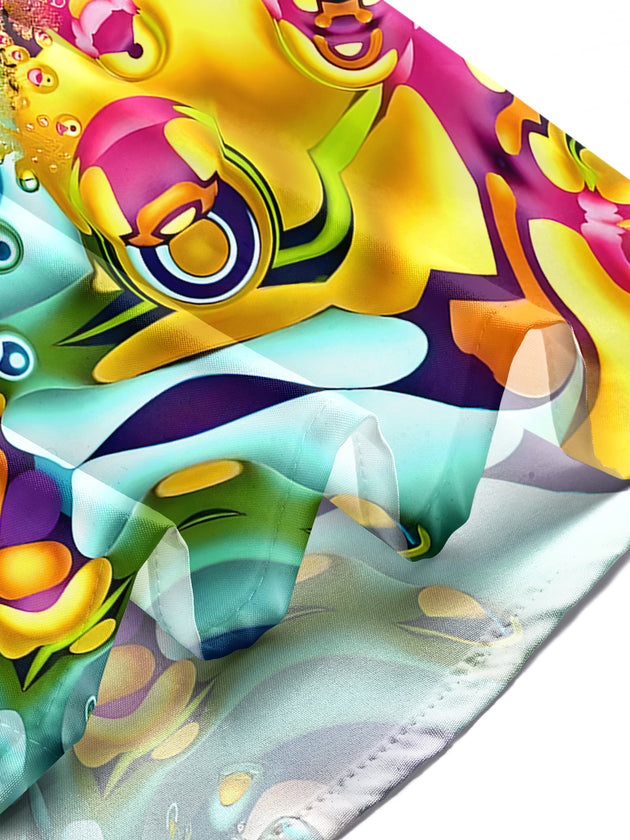 men's abstract print shirt summer vacation