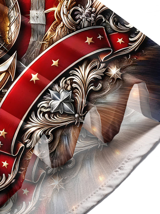 men's eagle print shirt Independence Day