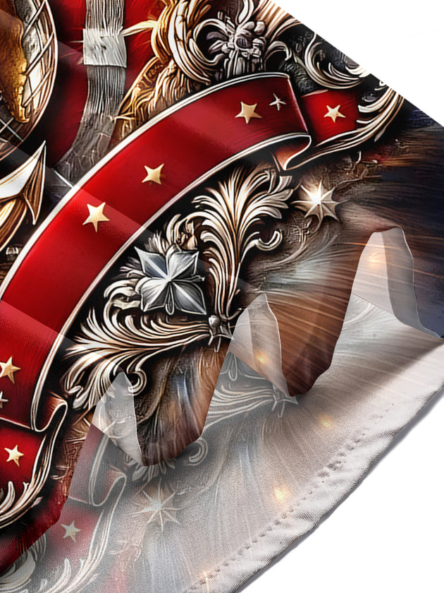 men's eagle print shirt Independence Day