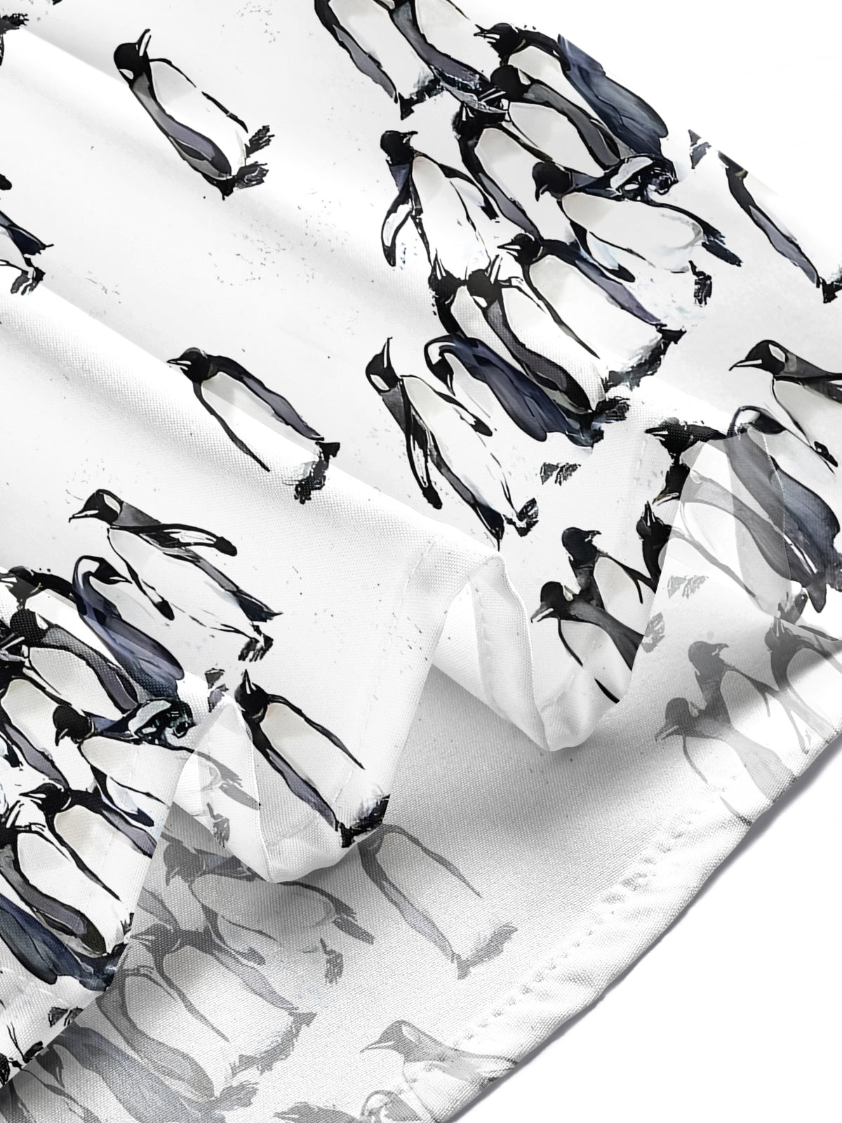 Men's penguin print pocket short sleeve shirt lifestyle outdoor casual