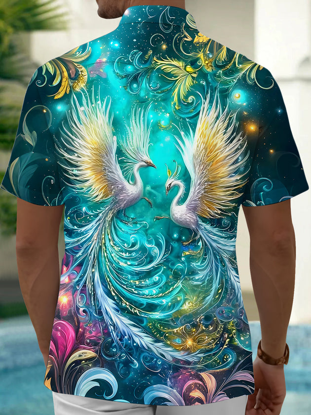 men's aloha shirt back view